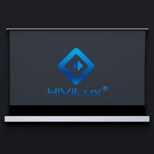 HiViLux® UST Boden-Motorleinwand mit Kontrasttuch (CLR) – Weiß – HiViPrism Cinema HDR für Laser-TV